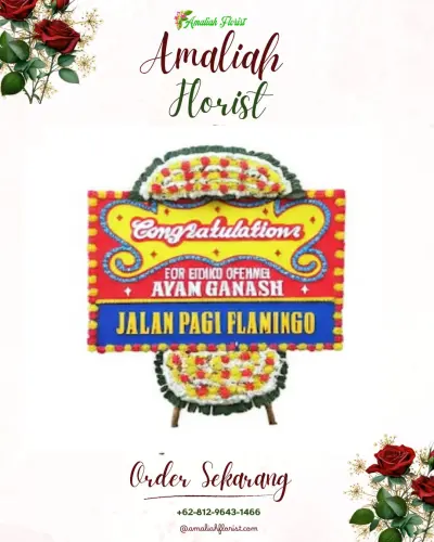 Bunga Papan Congratulation di Topo Tiga